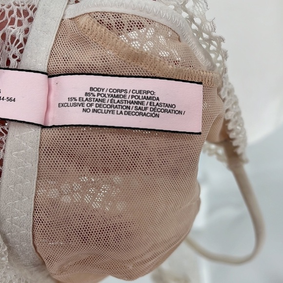 Victoria’s Secret Lace Bralette Cream and White Size Large - Picture 8 of 10